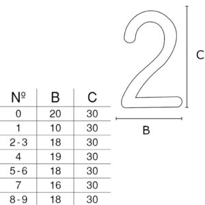 C 3165 - Algarismo Auto Colante