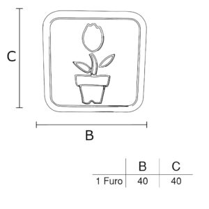 IL 5561 - Desenho de Flor em Vaso