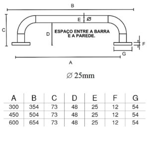 Barra de Apoio G 80025