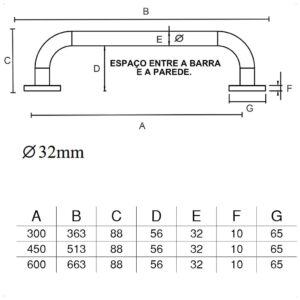 Barra de Apoio G 80032