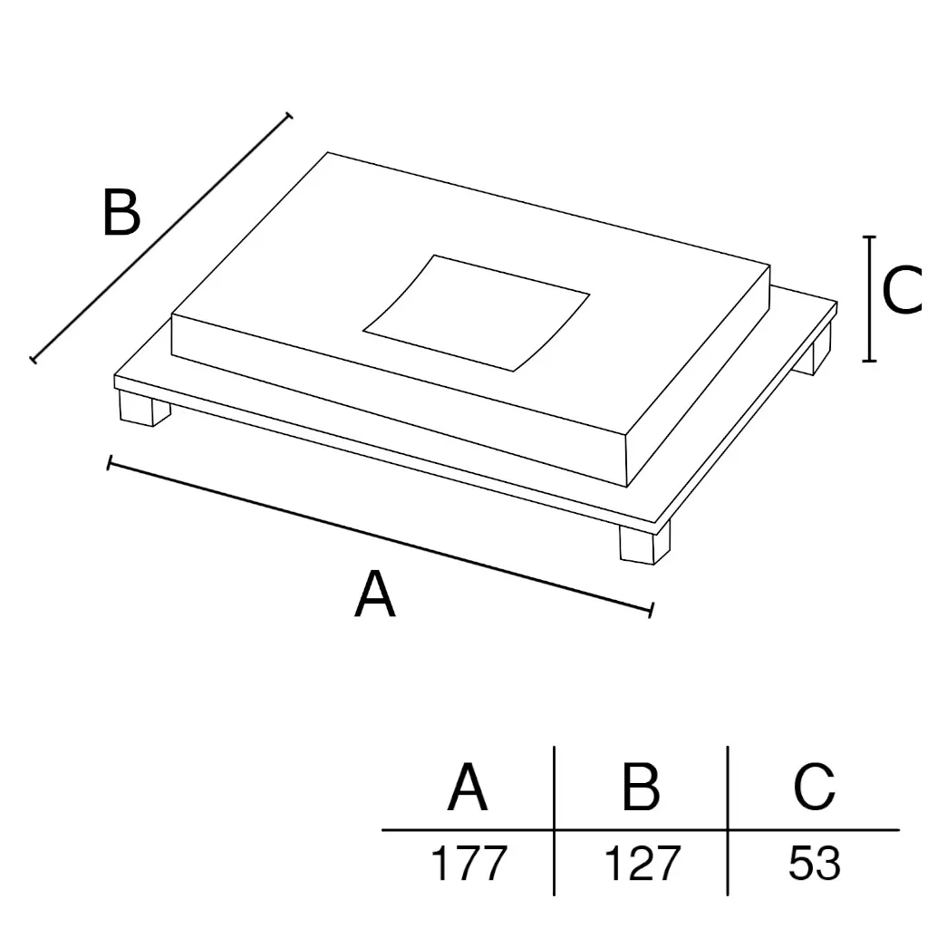 Porta sabonete bancada Cristal com Base - Imagem 2