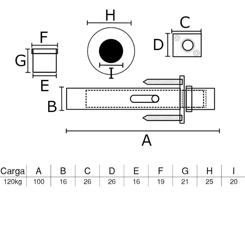 Pivô Inox IL 100 120kg - Imagem 6